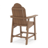 Chaises de piscine modernes d'extérieur, mobilier de patio, tabourets de bar Adirondack en teck et plastique pour jardin