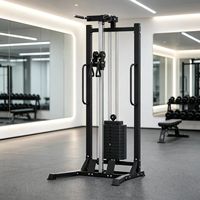Station de musculation murale avec fonction squat pour l'entraînement de la poitrine, des bras et des épaules, construction en acier, capacité de 70 kg