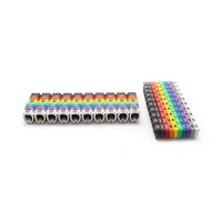 Tubo Marcador de Cables de PVC, Tubo de Identificación con Número para Cables, Funda de Aislamiento para Marcado de Cableado Eléctrico