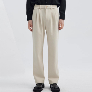 2025 Neue Herren Business-Hose mit Geradem Bein - Lässige Loose-Fit Hose für Männer aus Baumwollmischung mit Mittlerem Bund OEM-Fertigungsservice - Product Image 2