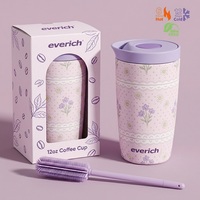 Everich en acier inoxydable 12oz isolé à double paroi eau lait thé tasse café gobelet