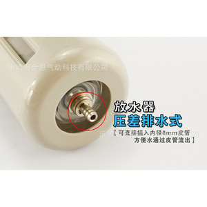 Jinen กรองอากาศ BF4000 PT1/2กรองนิวเมติกสำหรับใช้ในอุตสาหกรรม - Product Image 2