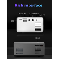 Mini projecteur portable T300, 320x240P, 800 lumens, avec plusieurs interfaces, bon marché