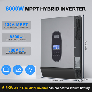 Convertisseur solaire hybride MPPT 6200W <span class=keywords><strong>48V</strong></span> <span class=keywords><strong>230V</strong></span> 500vdc 50HZ/60HZ avec connexion au réseau, 143.5A 220V <span class=keywords><strong>230V</strong></span> hors réseau, onde sinusoïdale pure - Product Image 4