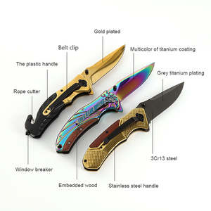 Navaja Plegable Táctica de Bolsillo Bochen F81 F88 F90, Hoja de Acero Inoxidable Color Titanio, para Campismo, Supervivencia y Uso Diario - Product Image 6