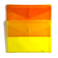 Bolsa de plástico para documentos PP A5 A4 Sobre transparente Papelería Carpeta de archivos Negocios con bolsa de botón a presión