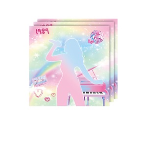 Chanteur Anniversaire Décorations Musique Thème Fête Fournitures Assiettes Serviettes Bannière Nappes Ballons Fille Fête D'anniversaire Décoration - Product Image 5