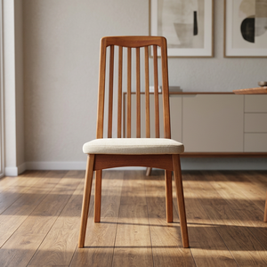 Sillas de Comedor Cómodas de Madera Maciza de Estilo Moderno de Mediados de Siglo, Color Beige, para Muebles del Hogar y Uso en la Cocina - Product Image 3