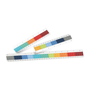 Juego de bloques de construcción de plástico educativo creativo, reglas largas y cortas, papelería para estudiantes, escala de dibujo, juguetes ensamblados para cumpleaños - Product Image 5