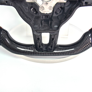 Volante Deportivo de Fibra de Carbono Forjado Modificado TUONI para <span class=keywords><strong>Volkswagen</strong></span> <span class=keywords><strong>Golf</strong></span> 6 <span class=keywords><strong>GTI</strong></span>, Ensamblaje de Volante con Cuero Perforado de Gamuza de Terciopelo - Product Image 2