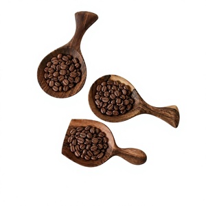 Cuillère doseuse à café classique en bois naturel, réutilisable, écologique, finition miroir, pour cadeaux promotionnels - Product Image 4