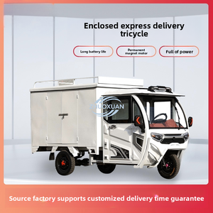 En stock – Tricycle électrique 60V 1800W entièrement fermé, petit camion de livraison express avec cabine, moto-tricycle électrique pour le transport de marchandises - Product Image 5