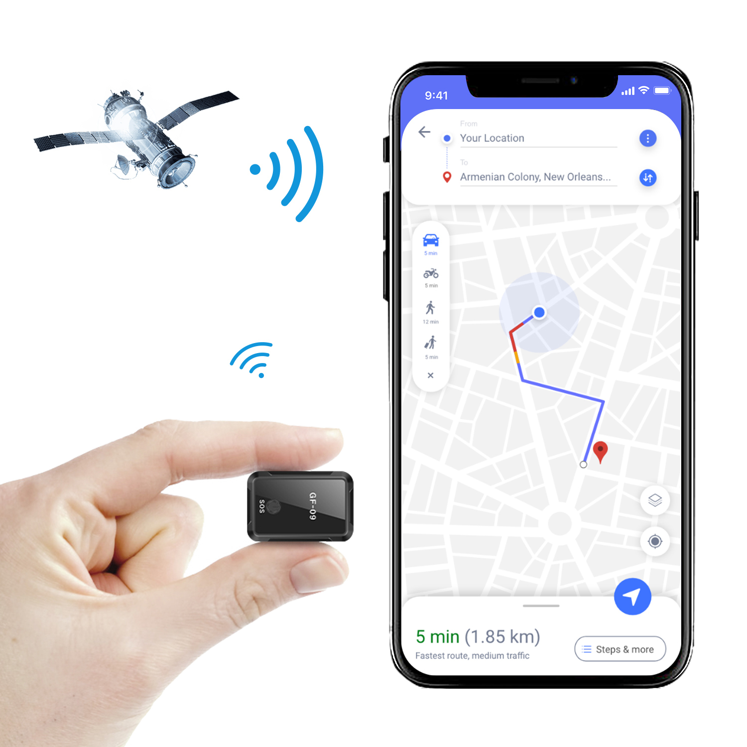 GF-09 мини GPS трекер, SOS сигнал для домашних животных собак и кошек магнитное устройство слежения GSM SIM GPS трекер для автомобиля/автомобиля
