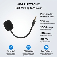 Mikrofon Game pengganti untuk Logitech G735 Headset Gaming pada PS4 PS5 PC, mikrofon Boom dapat dilepas 3.5mm