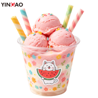 Pegatinas Personalizadas de Animales de Dibujos Animados para Decorar Tazas y Vasos de Helado, Hojas de Pegatinas Personalizadas con Corte Kiss Cut, Pegatinas de Vinilo Impermeables