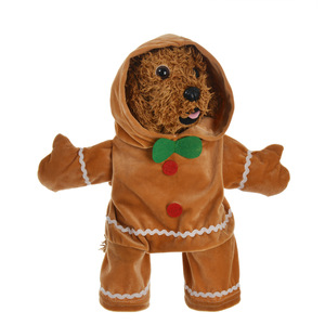 Abbigliamento per Cani Personalizzato all'Ingrosso, Costume Lussuoso a Forma di Omino di Pan di Zenzero per Natale 2025, Vestiti per Cani e Gatti di Piccola Taglia - Product Image 1