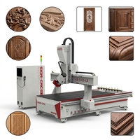 Máquina CNC multifuncional de 4 ejes con husillo oscilante automático para tallado de madera y servomotor para fabricación de muebles