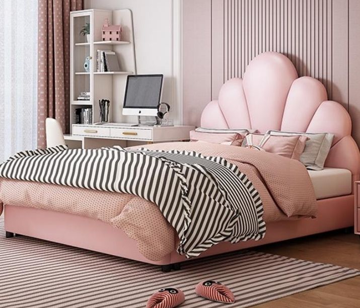Headboard Kids Pink Bedroom Set Childrens Bed Single Bed For Baby