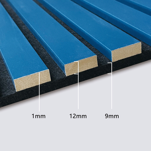 Kasaro phong cách hiện đại chống cháy MDF Acoustic slat tường <span class=keywords><strong>3</strong></span> bên Veneer bọc tấm Trần cho các studio căn hộ cách âm - Product Image 4