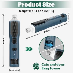Trimmer per Unghie a 7 Velocità Regolabili con Luce, Bestseller per un'Esperienza di Toelettatura Senza Preoccupazioni per Cani e Gatti Sensibili - Product Image 6
