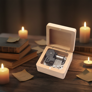 <span class=keywords><strong>Caja</strong></span> de Música Personalizada de Madera de Haya Sólida de Primera Calidad Yiyu, Pulida a Mano, Mecanismo Cuadrado de 8 Tonos, Duración del Sonido de 30s, Moderna - Product Image 5