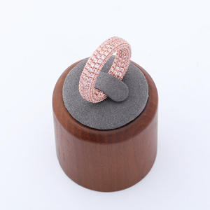 خاتم فضة استرليني عيار 925 مرصع بالكامل بأحجار الزركونيا المكعبة الملونة بعرض 6 مم، خاتم وعد أبدي - Product Image 5