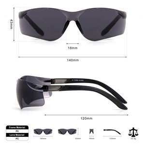 نظارات أمان واقية للصيد والصناعة بعدسات زرقاء عاكسة معتمدة من ANT5 ANSI Z87.1 - Product Image 3