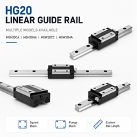 Kit de rail de guidage linéaire HGR20 haute précision avec bloc coulissant HGH20CA HGW20CC pour machines CNC, imprimantes 3D et systèmes de mouvement GCr15
