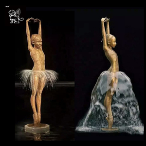 Hiện Đại Thiết Kế Nghệ Thuật Bronze Cuộc Sống Kích Thước Nhảy Múa Ba Lê Cô Gái Đài Phun Nước Bức Tượng Đồng Nước Đài Phun Nước Cô Gái Điêu Khắc - Product Image 4
