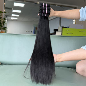 Venta al por mayor 100% humano 12A Virgen cutícula alineada vietnamita pelo crudo paquetes Natural negro completo Combo extensiones - Product Image 1