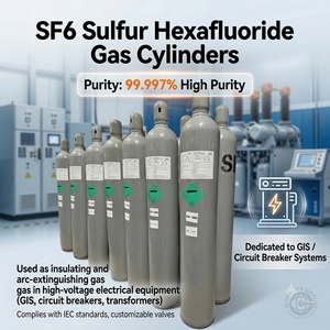 Gaz SF6 <span class=keywords><strong>de</strong></span> haute pureté 99,997 % pour disjoncteur <span class=keywords><strong>de</strong></span> circuit GIS, cylindres <span class=keywords><strong>de</strong></span> 10 L / 40 L / 50 L, <span class=keywords><strong>hexafluorure</strong></span> <span class=keywords><strong>de</strong></span> <span class=keywords><strong>soufre</strong></span> - Product Image 1