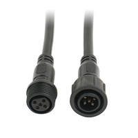Conector impermeável personalizado, alta qualidade 5 pinos moldado cabo ip 67