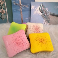 Mainan Roti Panggang Squishy Lemido, Empuk, Lengket, Busa, Slow Rebound, Tahan Lama,  Mido Roti Kukus, Merek FS, TPR, Unisex