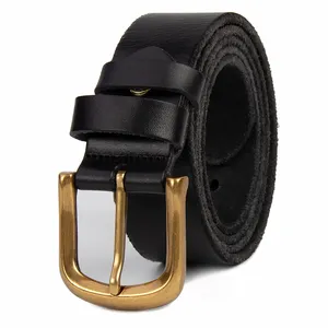 Manufacturers Wholesale Genuine Leather Pin Buckle Belt Customized Single Layer Cow Leather Men's Belts