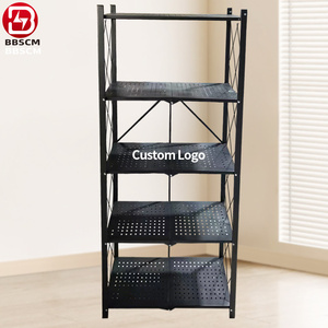 Estante de Almacenamiento de Acero Resistente al Óxido de Uso Medio con Superficie con Recubrimiento en Polvo, Diseño sin Pernos para Cocina, Sala de Estar, Estantes Apilables - Product Image 5