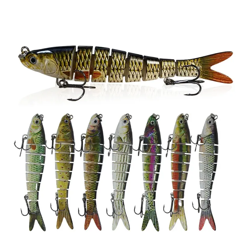 13cm/25g Factory direct sales bionic knotty bait fresh sea water 8-section fake bait Alice-mouth bass catfish fishing lures