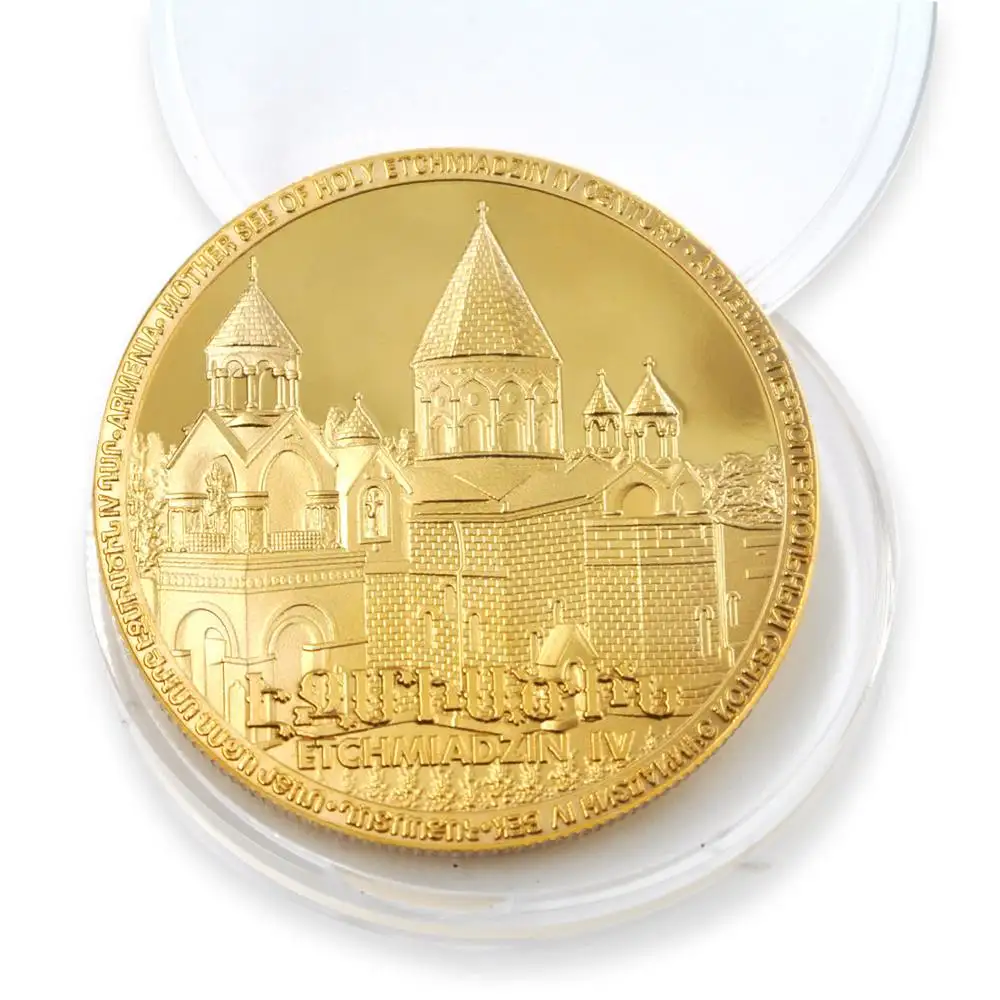 В Дубае пользовательский металлический памятный 18K 24K Исламской Золотая монета
