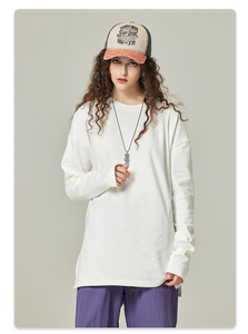 Mtl2011 mùa thu và mùa đông bán buôn tùy chỉnh khe chà nhám đen trắng cơ bản t Áo sơ mi dài tay áo t Áo sơ mi - Product Image 3