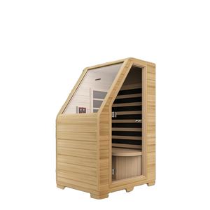 ساونا صغيرة حديثة تعمل بالأشعة تحت الحمراء لشخص واحد ، ساونا صحية جافة منزلية مع تدفئة كهربائية ، مصنع توريد خشب الشوكران لاستخدام غرف النوم - Product Image 5