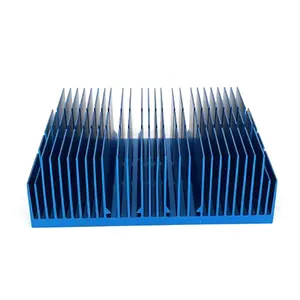 Customized Power Amplifier Heatsink Radiator High Power Aluminum Profile Anodized Blue Heat Sink