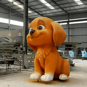Escultura de FRP de Animal de Dibujos Animados, Estructura Creativa Transpirable, Estatua de Perro de Alta Calidad para Decoración de Pasillos de Centros Comerciales - Product Image 1