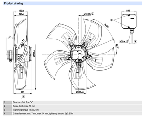 Ventilador Axial EC ebm-papst A6D800-AJ01-01, Ventilador Industrial Grande para HVAC, Suministro Global - Product Image 2