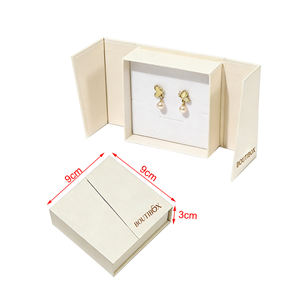 Scatola per Gioielli di Lusso Ecologica Biodegradabile Riutilizzabile Rigida con Chiusura Magnetica, Fodera in Spugna e Logo Stampato in <span class=keywords><strong>Oro</strong></span> per Matrimoni - Product Image 5