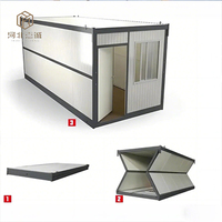Casa Contenedor Prefabricada Portátil Plegable y Desmontable de 20 Pies, 10-12 Unidades por 40HQ, para Campamento de Trabajadores u Oficina, de Fábrica con 20 Años de Experiencia