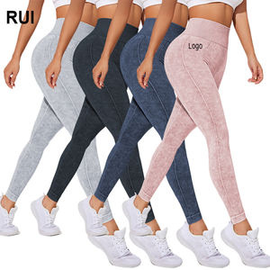 RUIQUWIN Pantalon de sport taille haute pour femmes, respirant, sans couture, leggings de yoga, solide, logo personnalisé - Product Image 1