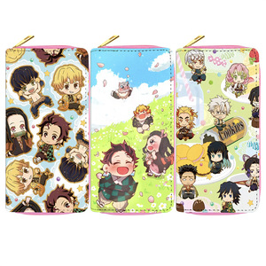 Portefeuille long en cuir PU avec fermeture éclair, motif démon mignon de dessin animé kawaii, portable, durable, cadeau pour enfants, porte-monnaie, porte-cartes anti-perte - Product Image 1