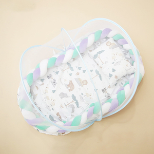 En gros, Pare-chocs <span class=keywords><strong>de</strong></span> <span class=keywords><strong>lit</strong></span> tressé en coton à 3 brins pour berceau et <span class=keywords><strong>lit</strong></span> bébé, type coussin à nœuds - Product Image 4