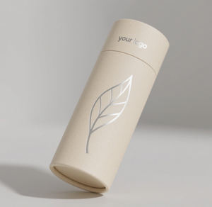 Tubo de Papel Kraft Ecológico con Logotipo Personalizado, Estampado Plateado, Diseño de Embalaje Cilíndrico Reciclable para Sombrillas y Almohadas - Product Image 1