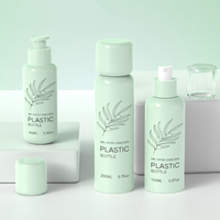 Bouteille de lotion ronde en plastique PET de 100ml avec pompe à brouillard fin pour les soins de la peau et l'emballage des soins personnels