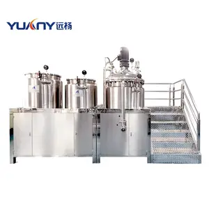 1000L ล้างจานโลชั่นบํารุงผิวแชมพูผงซักฟอกเครื่องทําผสม Homogenizer สแตนเลสสตีลแจ็คเก็ตผสมเครื่องสําอางค์ถังผสม